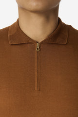 Brown with Gold Riri zipper