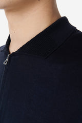 Dark Navy with Nickel Riri zipper