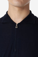 Dark Navy with Nickel Riri zipper