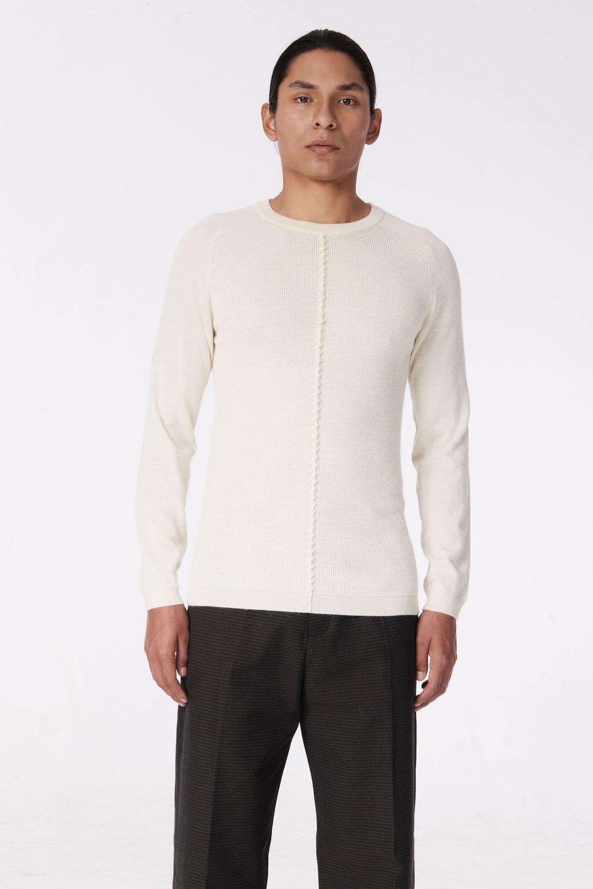 Baby Alpaca Silk Crew Neck Sweater - Made in Peru – Theodore Baby Alpaca Silk Crew Neck Sweater - Made in Peru – Theodore